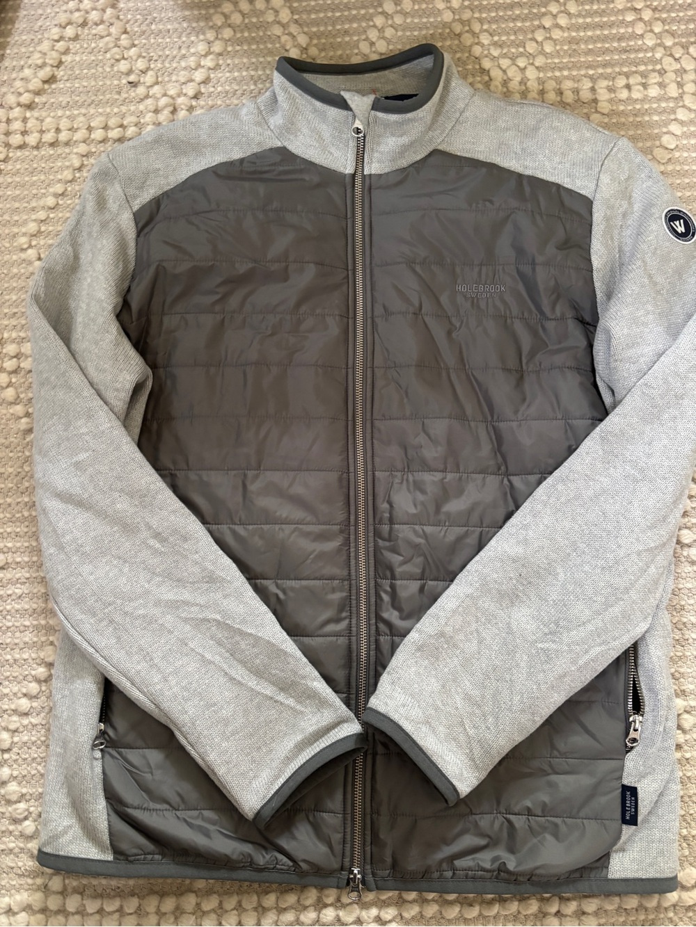 Holebrook Sweden Men’s Windstop Sweater Jacket Zip up grey size XL